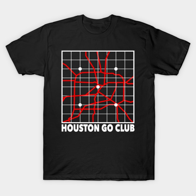 Houston Go Club (White Lines) T-Shirt by Houston Go Club